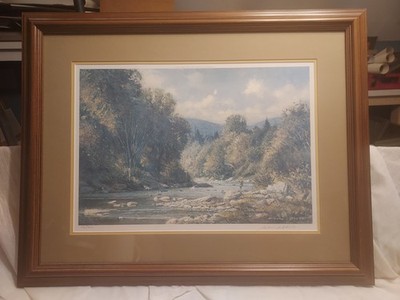 Robert Abbett Signed Numbered Print 48/750 Late Summer Beaver Kill 1978