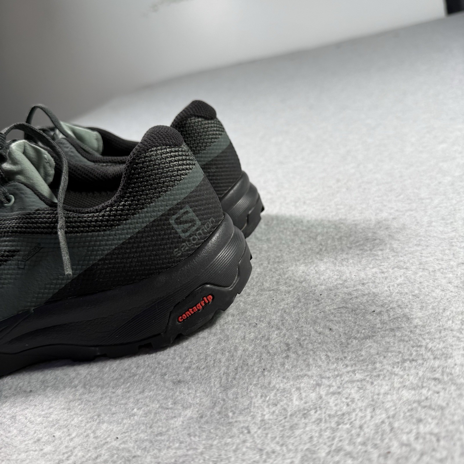 Scarpe da trekking Salomon uomo USA 8 Outline basse Gore nero verde 404771