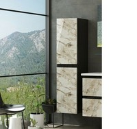 HäNgeschrank Badezimmer BadmöBel Badschrank Hochschrank Wandschrank Schwarz 110