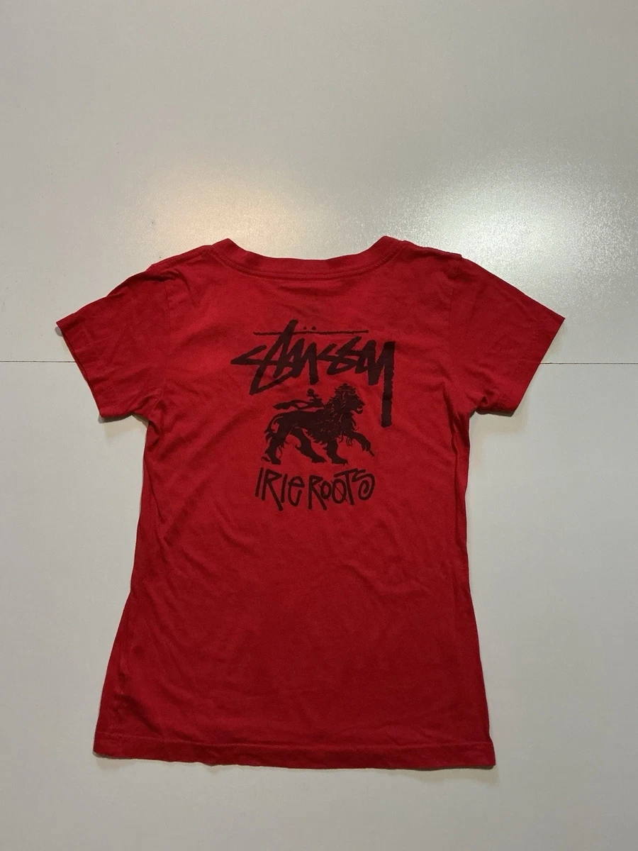 Stussy Irie Roots Lion World Tour Made In USA Graphic V Neck S/S T