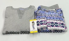 Nautica Women's 2-Piece Fleece Fabric Pajama Set, Gray/Blue, Size S