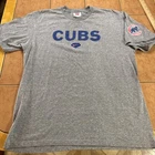 VTG Nike Team Chicago Cubs T Shirt - Center Swoosh - Gray - Mens Sz LARGE