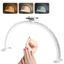 Half Moon Light for Nail Desk, 29In Nail Tech Lamp Table Light, 7 Color Modes...