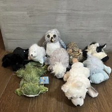 Ganz Webkinz Lot 9 Animal Plush w/ SEALED UNUSED Codes Panther Gecko Owl Hippo