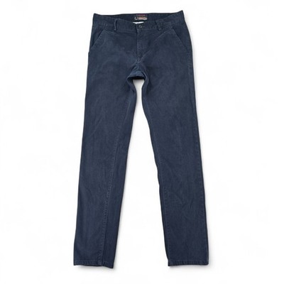 Fred Perry Mens Slim Chinos Pants Trousers Casual Blue Flat Front Mens 30x30