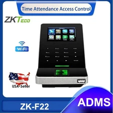 ZKteco F22 Wifi ADMS TCP/IP Fingerprint  Access Control Time Attendance System