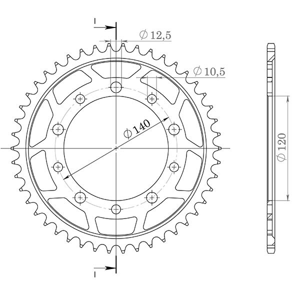 Zahnrad Aluminium P530 - Z42 (DIS.87603) Suzuki 1000 Gsx-R 01/02-image