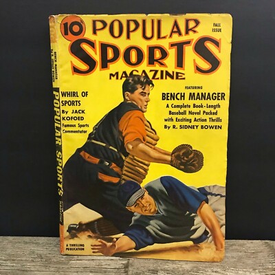 Popularsj Popular Sports Magazine Fall Issue 1941 Vintage Periodical Illustrated ...