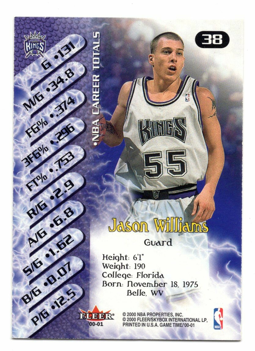 スポーツ選手 FLEER THE GAME JASON WILLIAMS 2000-2001 Fleer