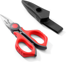 Electrician Scissors: 6 Inch Heavy Duty Wire Shears - Stainless Steel Serrated