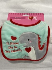 Cute Baby Bib Dinosaur ages 0 - 12 months old NEW