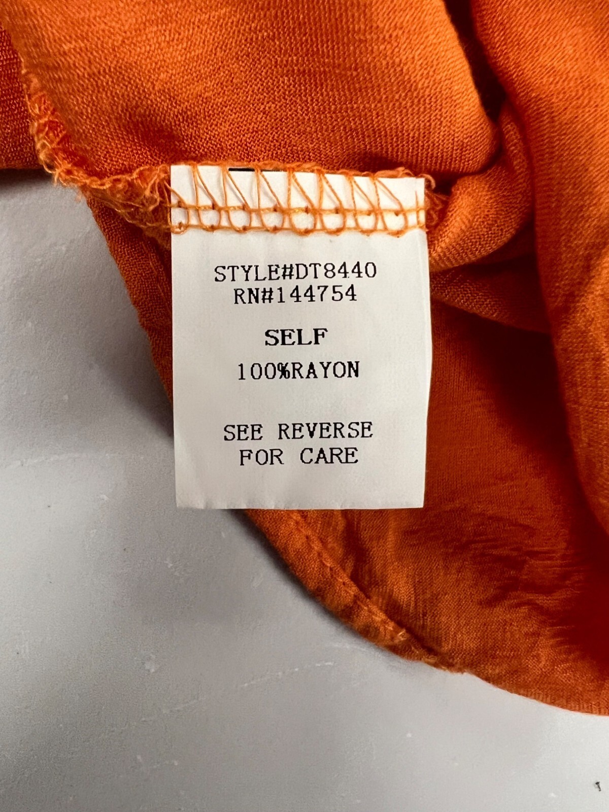 Davi & Dani Women's Button Up Ruffle 3/4 Sleeve Top Orange Size Medium