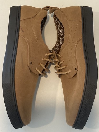 Tayno Mens "The Tommy" Tan Suede Low Lace-up Oxford Size 10 M Shoe ~ Pre-owned - Picture 4 of 14