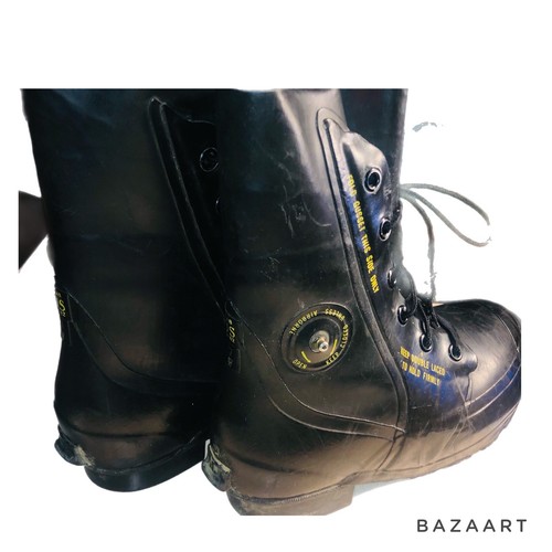 Vintage Bata US Militär extrem kaltes Wetter Mickey Maus Stiefel schwarz Gr. 7W - Bild 6 von 14