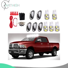 For 2000-02 Dodge Ram Roof Running Clear Lens Cab Light+White Interior LED Bulbs