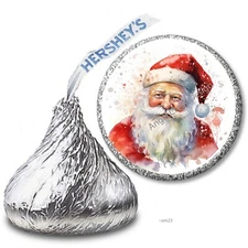Vintage Santa Party Favors Hershey Kiss Candy Wrappers Hershey Kiss Labels