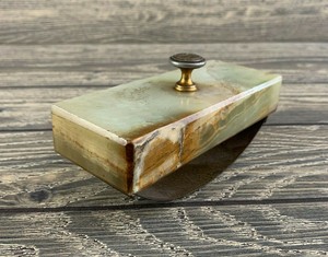 Antique Marble Brass Rocking Desk Ink Blotter Ebay