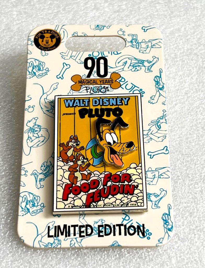 Disney Pluto 90th Anniversary Food For Feudin' Chip n Dale Poster LE 3000 Pin