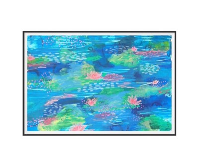 Gemälde direkt vom Künstler / A3 / Original / Abstrakt / Herbst / Blumen / Garten 
