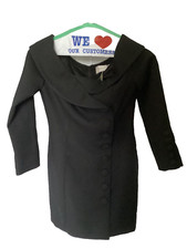 Misha Collection Black Off the Shoulder Blazer Mini Dress Sz 6 NWT