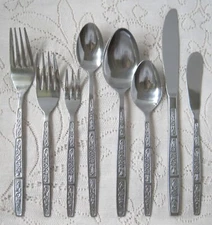 Vintage IMPERIAL Stainless Flatware IMI57 8 Piece Place Setting