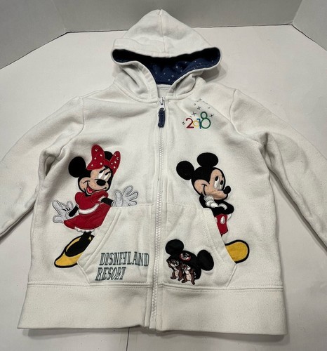 Disney Parks Disneyland Resort 2018 Hooded Sweatshirt Girls Size Small White - Picture 2 of 14