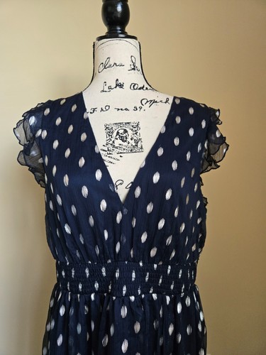 Vestido Lulus punteado volante escalonado sin mangas para mujer XL - Imagen 2 de 11