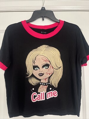 Tiffiany Horror Chucky Vera's Eye Candy Shirt Top Call Me Goth Doll Childs Play