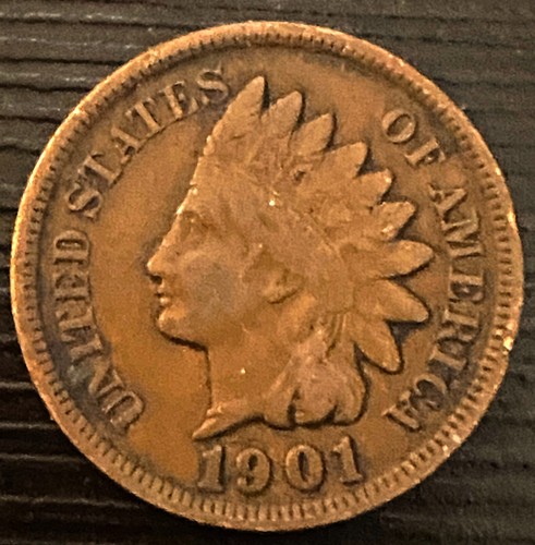 1901 [P] Indian Cent ~ VG/F ~ Nice Toning - COMBINED SHIPPING - B-A-12 - Picture 1 of 5