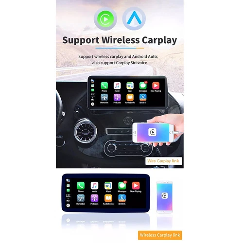 12.3'' Touch Screen Display Android 13 CarPlay For Mercedes Benz Vito W447 16-21 - Bild 11 von 13