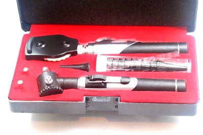 New Professional Use Led Fiber Optic ophthalmoscope,Otoscope ENT Diagnostic Set