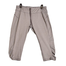 Danskin Now Fitted Women's Grey Jogger Capri Pants Size Large 12-14 Dri More