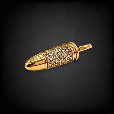 Avalanche Pendant Top Necklace 10K Gold Engraved White Topaz | eBay