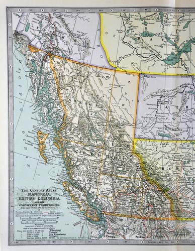 1902 Century Map British Colombia Alberta Manitoba Vancouver Winnipeg Canada - 第 2/3 張圖片