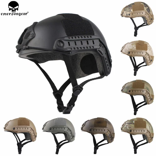 Emerson Tactical Fast Helmet Airsoft MH Type Casque w/ NVG Shroud + Side Rail - Bild 1 von 13