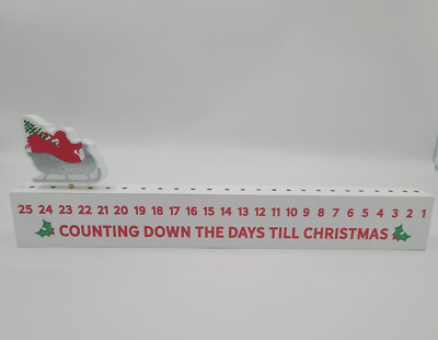 Small Scratch See Pics New Christmas Gift shelf Sitter Decor Santa Countdown