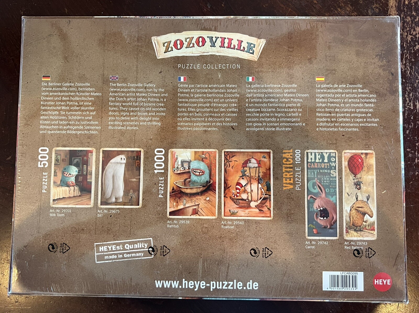 Panel Rosenfarbe Bürste zozoville puzzle rowboat Einstellbar Mantel Bild