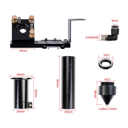 Montaggio specchio testa laser CO2 per macchina per incisione taglierina lenti laser CO2 20 mm - Foto 19 di 35