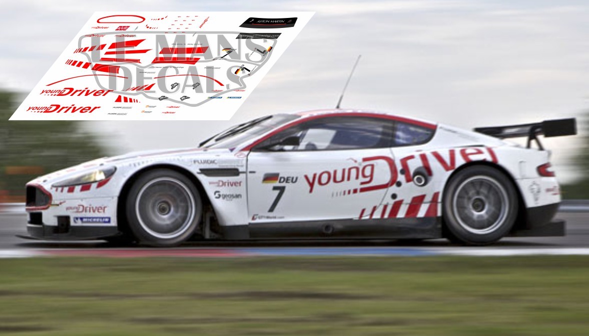 Decals Aston Martin DBR9 FIA GT Brno 2010 1:32 1:43 1:24 1:18 64