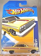 2012 Hot Wheels 103 Muscle Mania-GM 3/10 '62 CHEVY Gold Variant w/Black MCr5 Sp