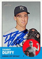 Danny Duffy autographed Baseball Card (Royals) 2012 Topps Heritage #104