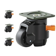 VEVOR Leveling Casters Adjustable Nylon Plate Mounted Caster 500 kg Set of 4