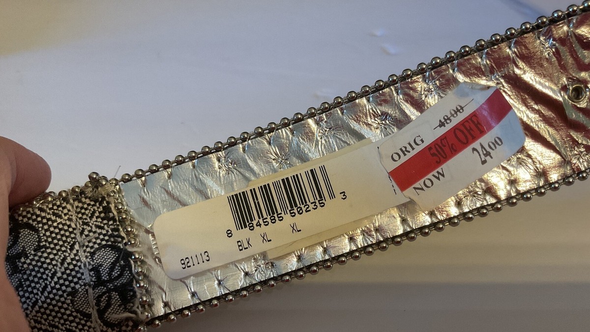 Y2K Guess Rhinestone Studded Belt RARE* Y2K GENGAR BB BELT SILVER STUDDED ROCK RHINESTONE  main image 3