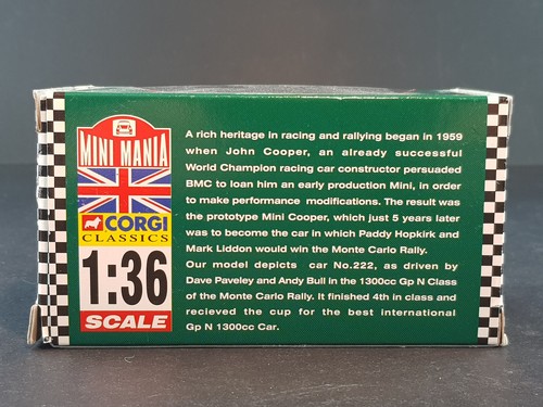 Corgi Mini Mania Monte Carlo 1998 calcomanía diecast mini modelo de coche - 04422 - Imagen 3 de 13