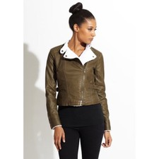 NEW Casual Couture by Green Envelope OLIVE jacket M