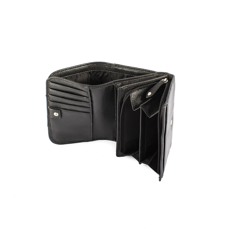 Cartera compacta Coach Ashley de cuero granulado negro - F46359 Foto 4 de 4