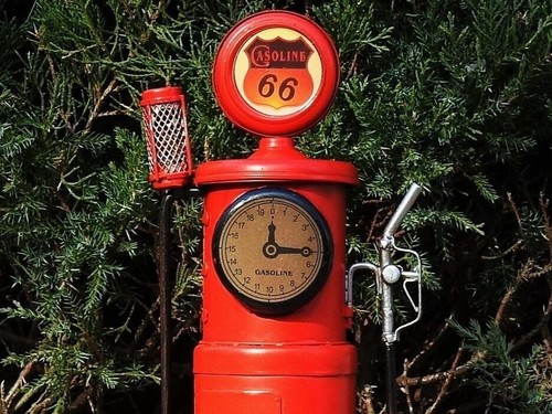 Handmade Tin Phillips 66 Previsible Clock Face Gas Station Pump Model- Tinplate - Picture 8 of 11