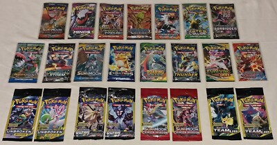 Pokemon Packs  Unified Minds - Furious Fists - Evolving Skies - Evolutions -Plus