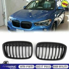 2pcs Front Kidney Grille Grill For BMW 2016+ F48 F49 X1 X-Series Matte Black