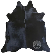 Black Cowhide Rug - Size  6' x 7-8'